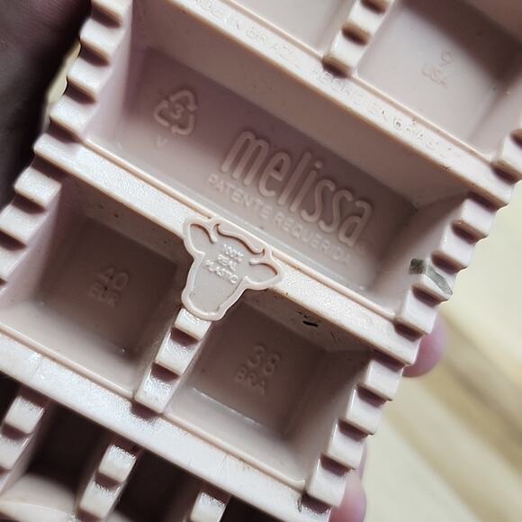 MELISSA SHOES PUZZLE BLACK OPEN-TOE SLIP ON PLATFORM LOAFERS SIZE 40 SCENTED - Picture 12 of 16